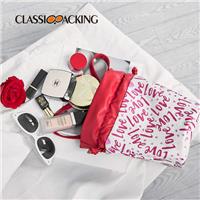 Drawstring Leather Makeup Bag