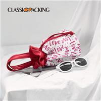 Drawstring Leather Makeup Bag