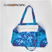 Dark Blue Printed Tote Bag Wholesale