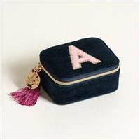 Alphabet Embroidery Cosmetic Bag