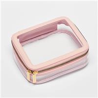 Leather Blank Makeup Bags Bulk with Around Zipper