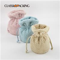 Fluffy Drawstring Customized Makeup Bags Wholesale