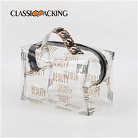 Letter Printed Clear Custom Toiletry Bags Bulk  