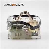 Letter Printed Clear Custom Toiletry Bags Bulk  