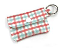 Plaid Mini Wholesale Coin Grab Bag Key Ring Wallet   