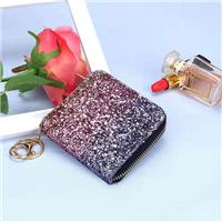 Glitter Coin Purse Bulk for Women with Key Ring