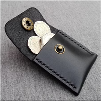 Mini Leather Key Ring Coin Pouch