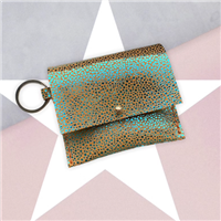 Colorful Key Chain Leather Coin Purse