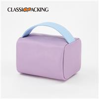 Solid Color Bulk Custom Cosmetic Bags With Woven Handle