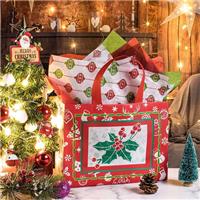  Christmas Non-woven Wholesale Shopping Bags with Handles