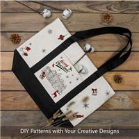 Stylish Canvas Tote Bag with an External Pocket