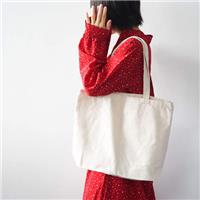 Canvas Tote Shopping Bags With Zipper Closure