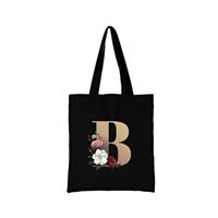 Alphabet Flower Canvas Wholesale Tote Bags for Women