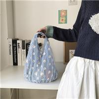 Daisy Embroidered Cotton Shopping Bags Bulk