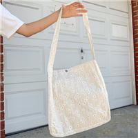 Daisy Flower Textured Canvas Tote Bags Bulk