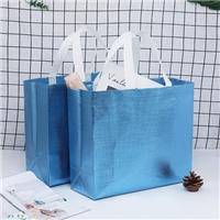 Glossy Glitter Reusable Non Woven Grocery Bags with Handle