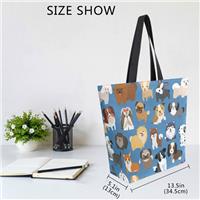 Animal Dogs Cotton Tote Bags Wholesale