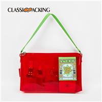 Red & Green Chinoiserie Wholesale Clear Makeup Bags