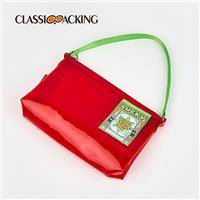 Red & Green Chinoiserie Wholesale Clear Makeup Bags