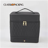 Portable Wholesale Black Cosmetic Box
