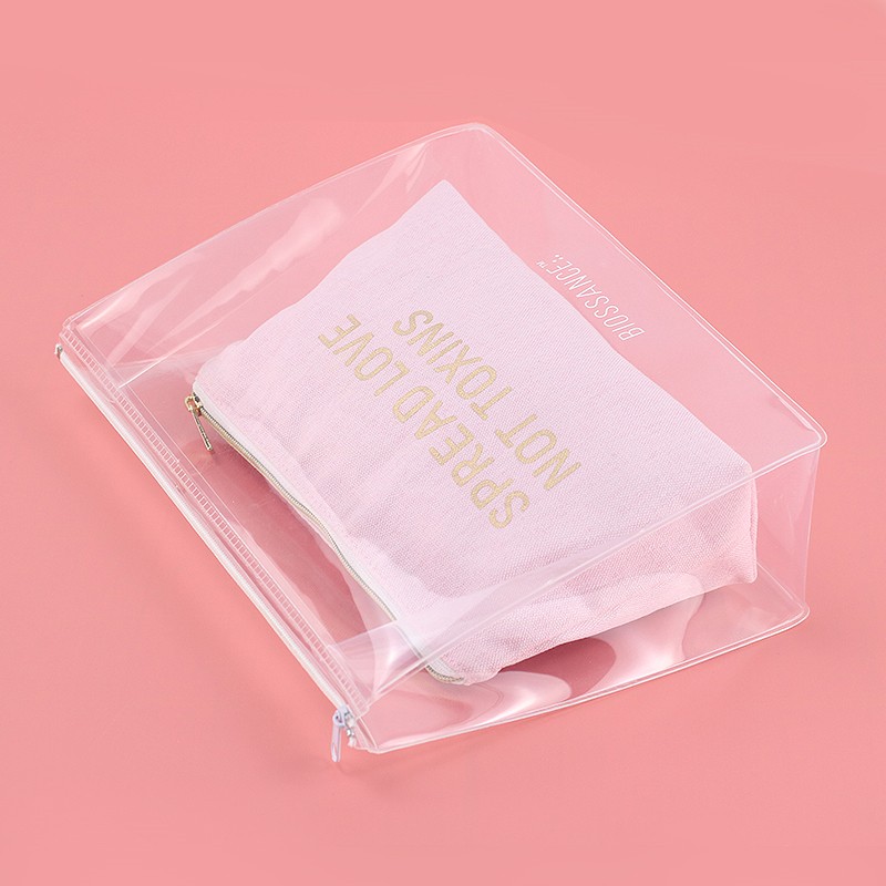 Clear Cosmetic Bag Set