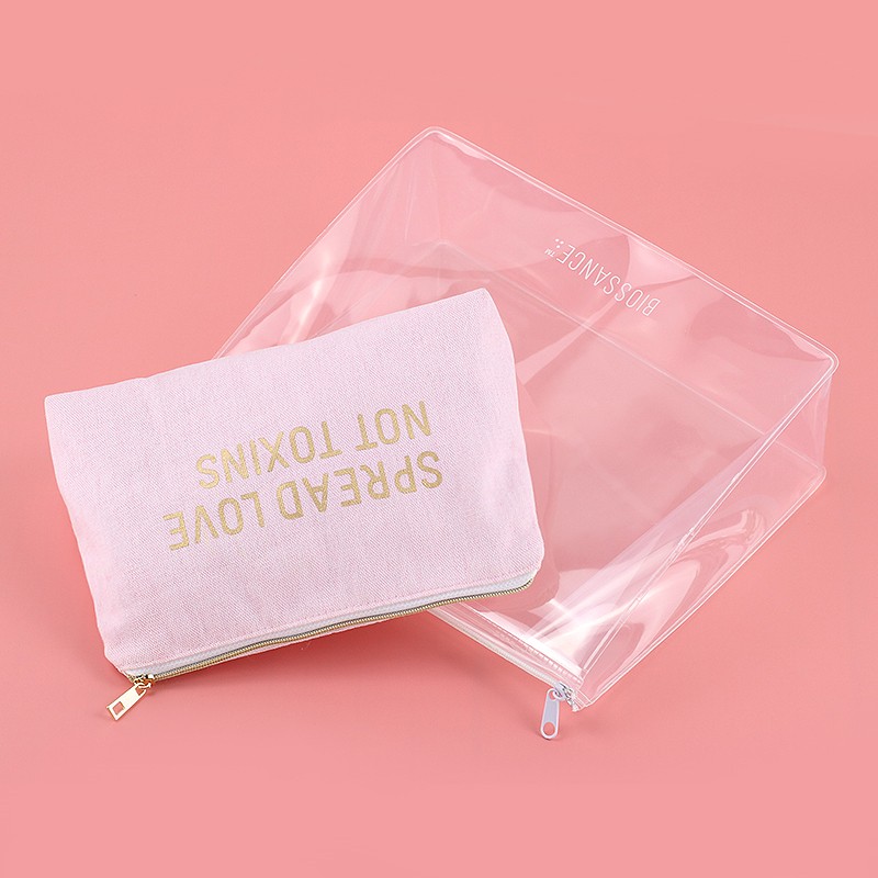 Clear Cosmetic Bag Set