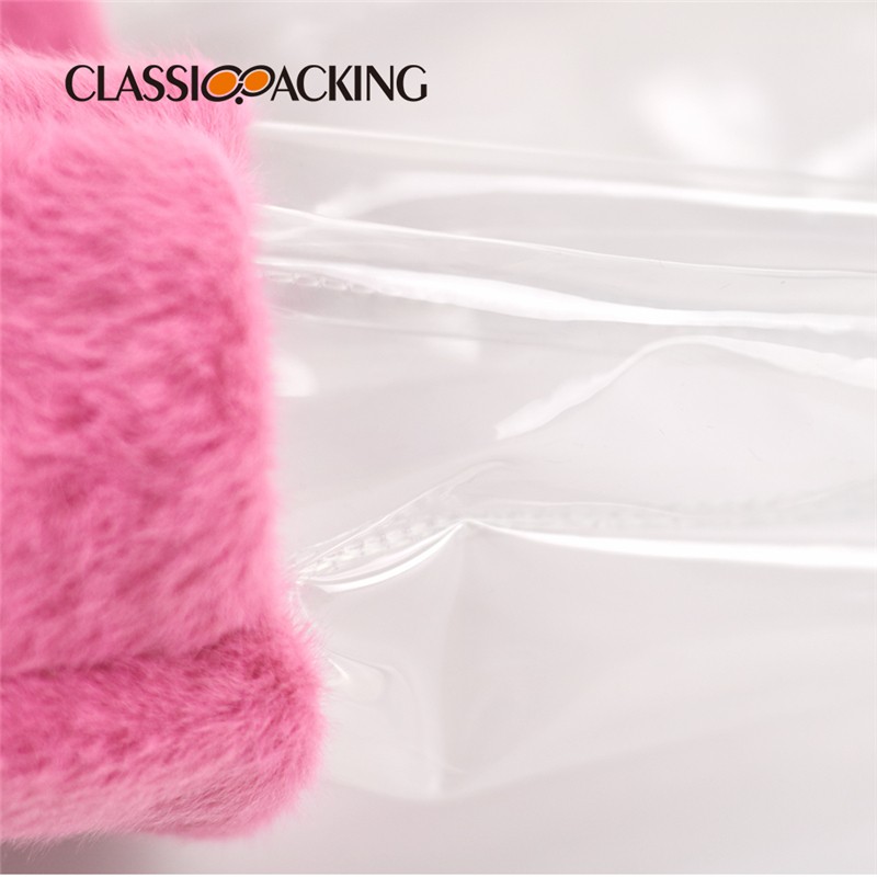 clear velvet makeup bag with handle