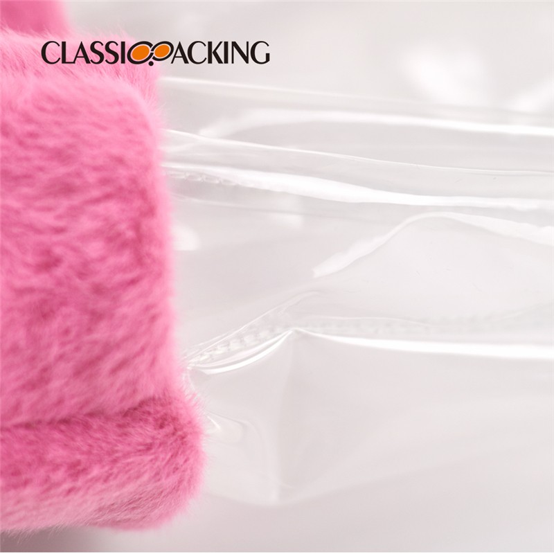 clear velvet makeup bag with handle