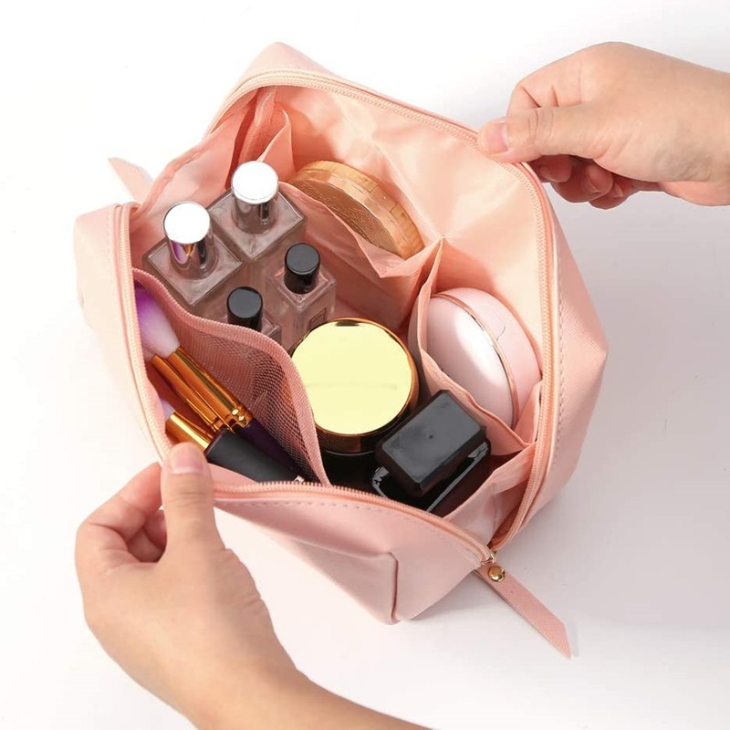 multi compartment makeup bag