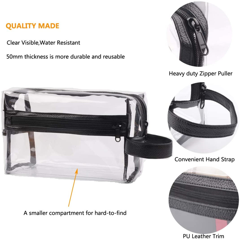 clear cosmetic bags for travel