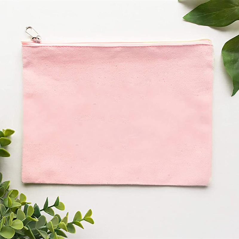 blank canvas cosmetic bag