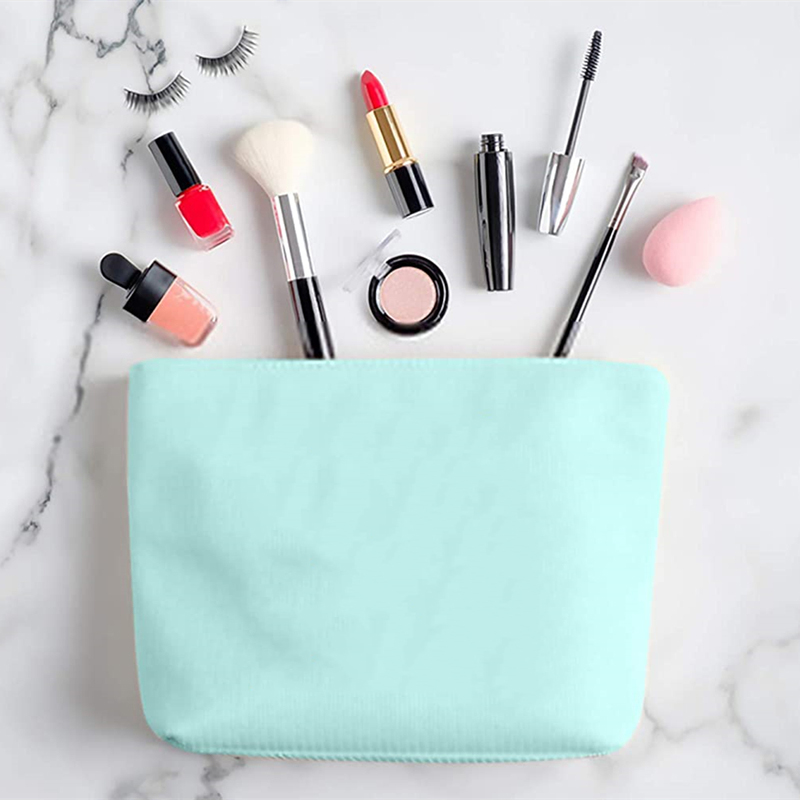 blank canvas cosmetic bag