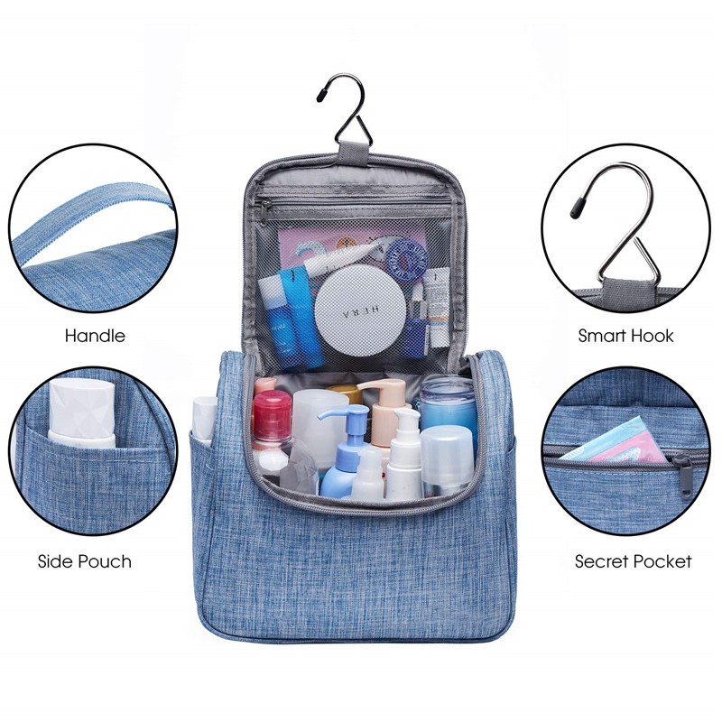 hanging toiletry organizer with pockets