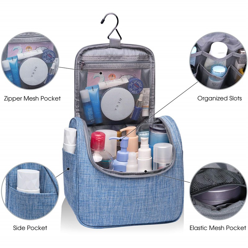 hanging toiletry organizer with pockets