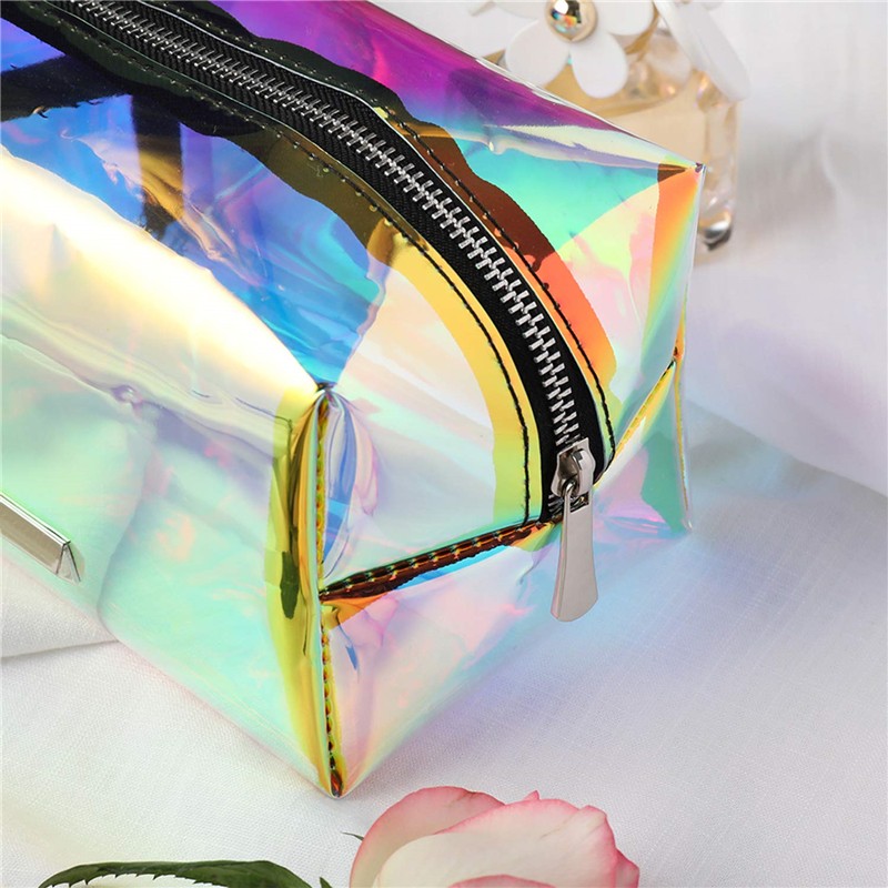 custom hologram cosmetic pouch