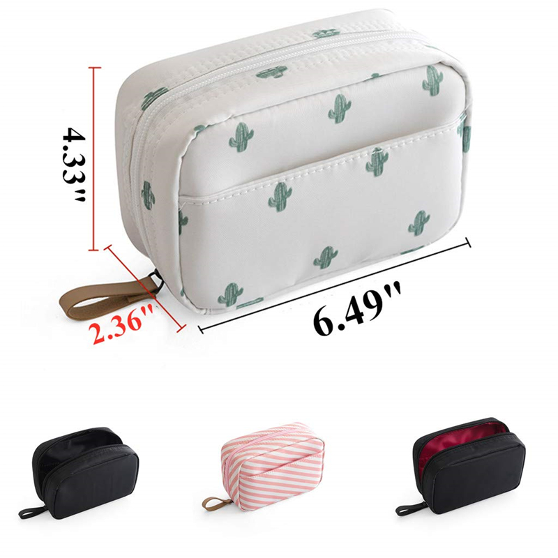 women's travel canvas makeup bag