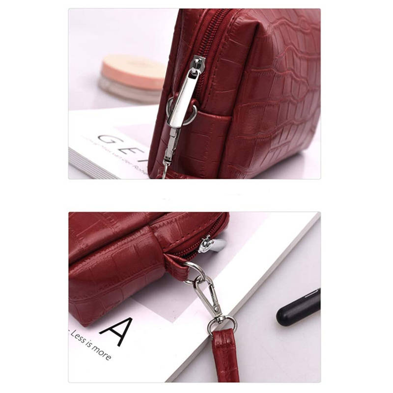 small leather cosmetic pouch