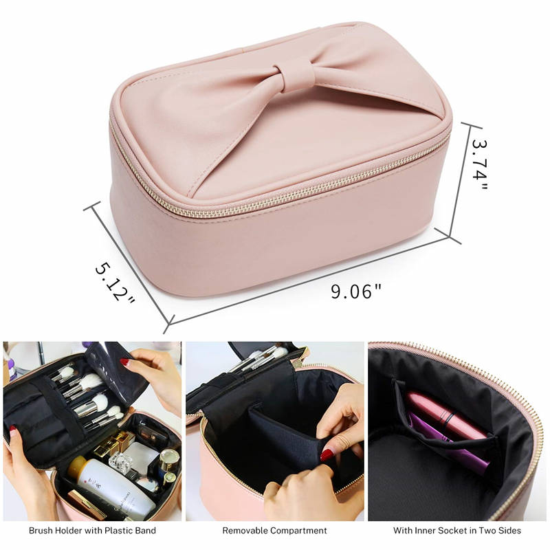 makeup bag with holder