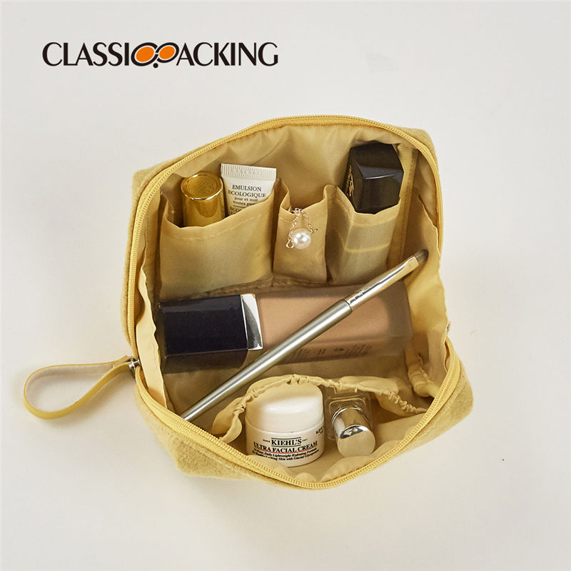 leather zipper cosmetic bag