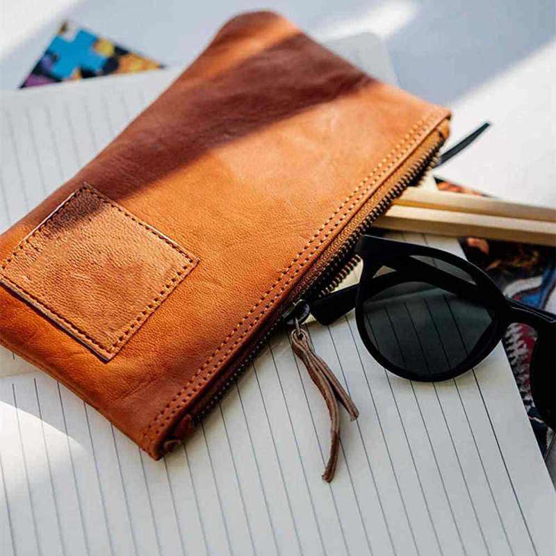 vintage leather coin bag