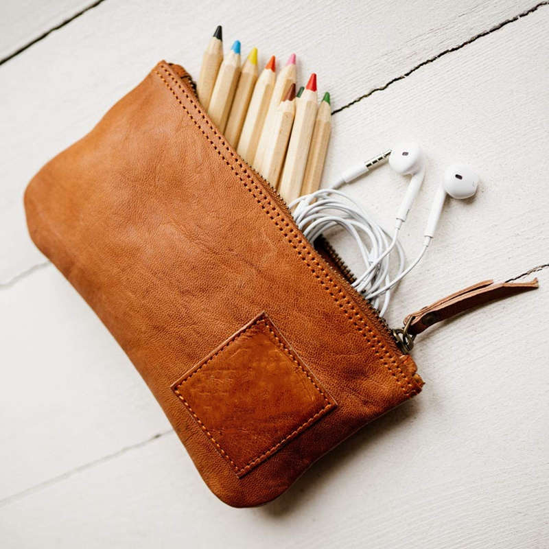 vintage leather coin bag