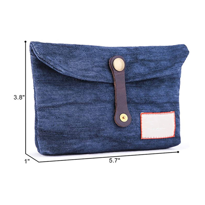 coin pouch with metal button