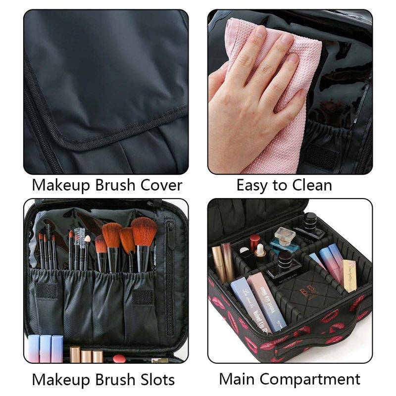 cosmetic case with adjustable dividers