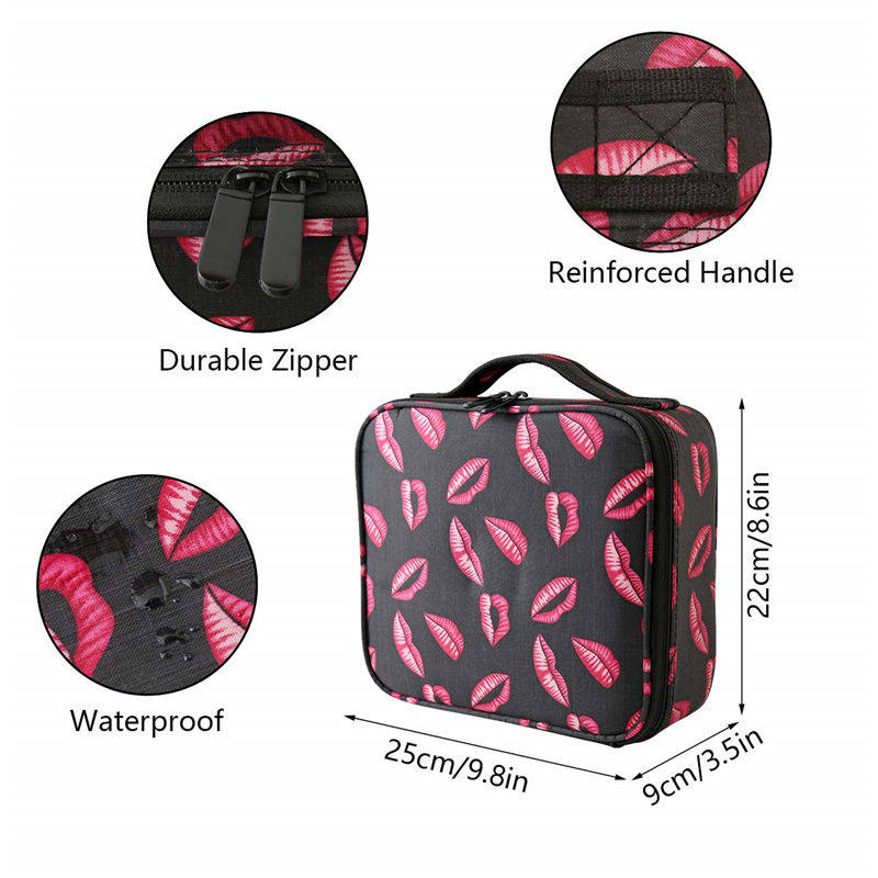 cosmetic case with adjustable dividers