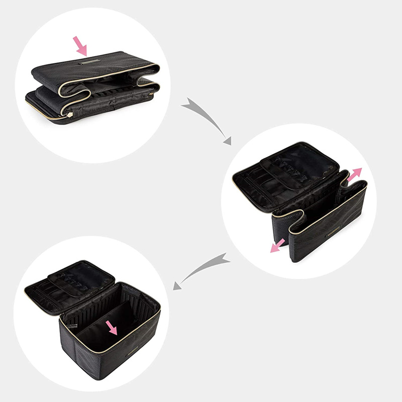 makeup case with detachable dividers