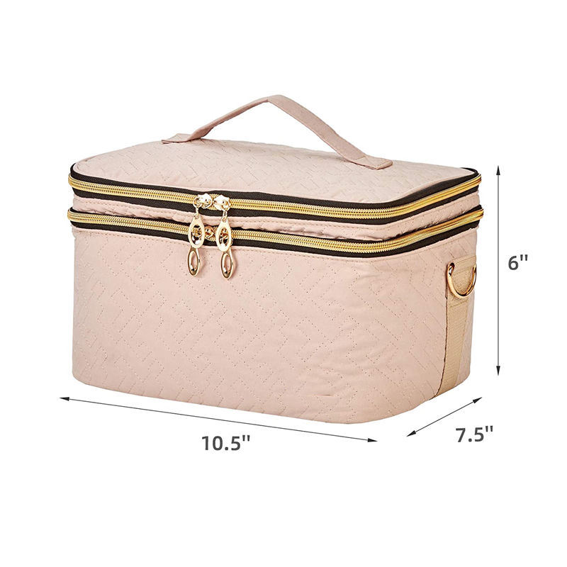 cosmetic case with double compartments