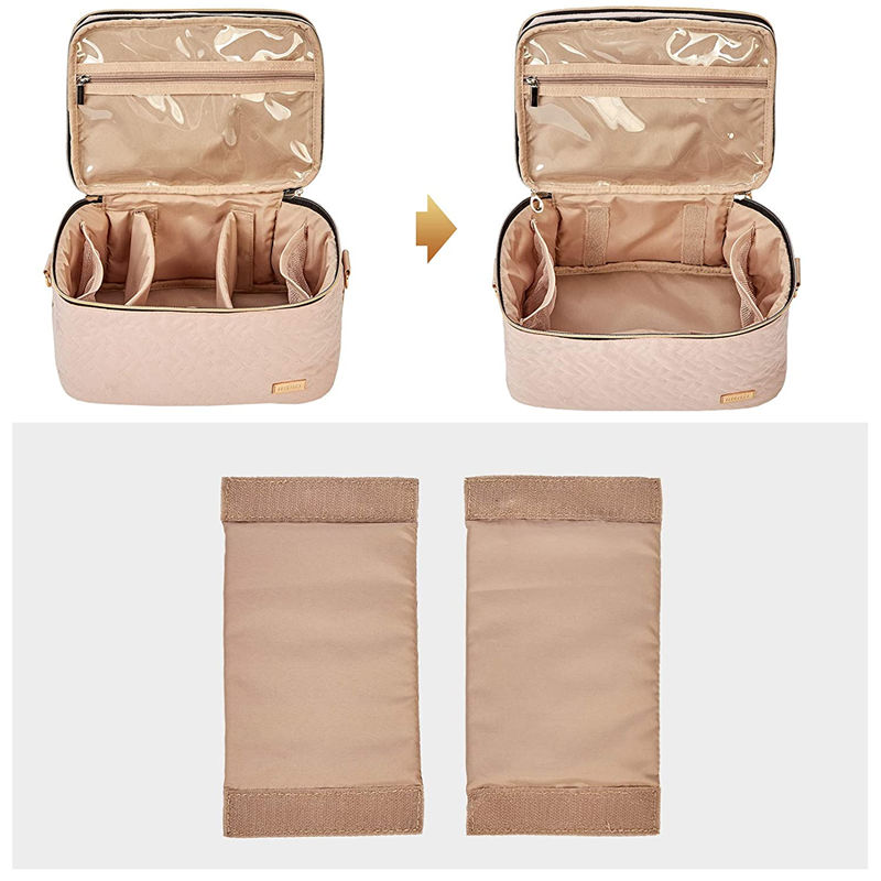 cosmetic case with double compartments