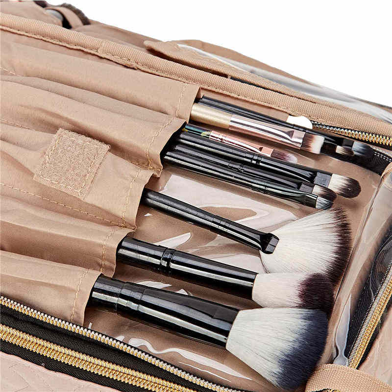 cosmetic case with double compartments