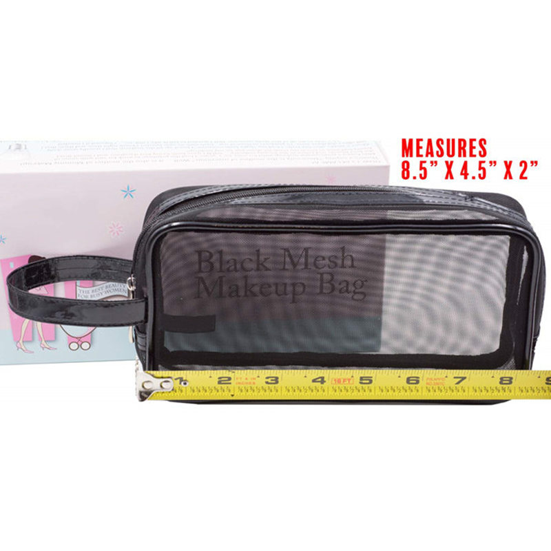 Black Mesh Makeup Bag