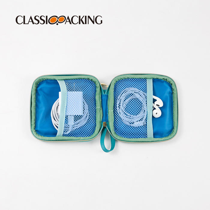 Sky-blue Cable Organizer Bag